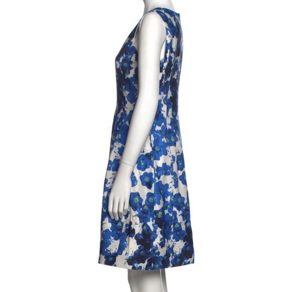 Prabal Gurung Blue and White Floral Sleeveless Dress - Size Medium. A-Line dress - Picture 2 of 10